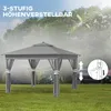 Outsunny Faltpavillon ca. 3 x 3 m, Pavillon mit LED, 4 Produktbild-Vorschau 7