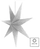 LED Papierstern zum Aufhängen mit silbernem Glitzer in der Mitte, weiß, 60 cm, Innen Produktbild-Vorschau