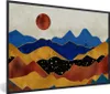 MuchoWow® Gerahmtes Poster Marmor - Gold - Blau 90x60 cm - Produktbild-Vorschau 1