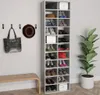 vidaXL Schuhschrank Betongrau 54x34x183 cm Holzwerkstoff Produktbild-Vorschau 13