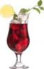 A close-up shot of a red cocktail in a hurricane glass, garnished with a slice of lime and mint leaves, on a white background. Podgląd zdjęcia produktu