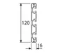 Länge 160mm - Aluminiumprofil 16x120E I-Typ Nut 8 Produktbild-Vorschau 2