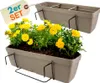 2er Set Blumenkasten Balkongeländer Balkon Blumenkasten Produktbild-Vorschau 1