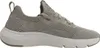 A side view of a single tan and beige sneaker. Produktbild-Vorschau