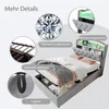 A bed with storage and LED lighting, with close-up details of its features. Anteprima dell’immagine prodotto