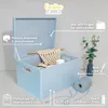 Caja de madera azul con tapa Creative Deco XXL, caja de Vista previa de la imagen del producto 4