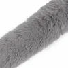 Kunstfell Kragenbesatz 100 cm x 5 cm grau Produktbild-Vorschau