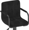 Barhocker Samt Schwarz 48 x 47 x (90-111) cm drehbar Produktbild-Vorschau 7