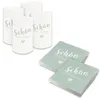 itenga 6x Windlicht + 40x Servietten - Schön dass du da Produktbild-Vorschau 1