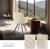 Fauteuil pivotant en velours Lucia, rembourré - crème, Lot Voir les images du produit 4
