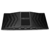 A black plastic ramp for skateboarding, inline skating, and BMX biking, shown from a front-facing, slightly elevated angle against a white background. Voir les images du produit