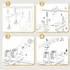 Diagrams showing the assembly and installation steps for a light fixture. Produktbild-Vorschau