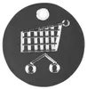 Einkaufswagenchip aus Metall, Silber, mit Karabinerhaken Produktbild-Vorschau 7