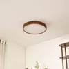 Lindby LED-Deckenlampe Velua, weiß/holz dunkel, CCT, Ø 50 Produktbild-Vorschau 4