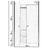 Skye Decor, Gardırop- Gardırop İkili büyük kapaklı L614LCV, Produktbild-Vorschau 8