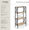 Etagère Barry 61,5x31,5x133,5cm - Bois clair industriel, Voir les images du produit 6