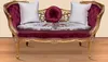 Casa Padrino Barock Sitzbank Lila / Weiß / Gold 150 x 55 x Produktbild-Vorschau 1