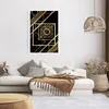 Poster - Poster ohne Rahmen - Abstraktion Quadrat Gold - Produktbild-Vorschau 6