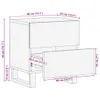 Nachttische 2 Stk. 40x34x46 cm Massivholz Akazie Produktbild-Vorschau 12