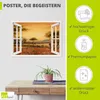 ARTland Poster Afrikanische Steppe Löwen, weiß Größe: 70x50 Produktbild-Vorschau 2