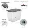 Rotho Compact, Box, Obdĺžnikový, 70 L, Šedá, Priehľadná, Náhľad obrázku produktu 3