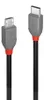 LINDY 3m USB 2.0 Typ C an Micro-B Kabel, Anthra Line Náhled obrázku produktu 1