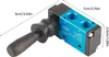 A product shot of a pneumatic valve with dimensions indicated by lines and text. Náhľad obrázku produktu