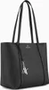 A black Armani Exchange shopper tote bag is shown against a white background. Podgląd zdjęcia produktu