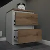 Comodino con cassetti, comodino moderno in rovere bianco 30 Anteprima dell’immagine prodotto 3