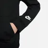 Nike B NSW REPEAT PK FZ HOODIE BLACK/BLACK/WHITE Anteprima dell’immagine prodotto 4