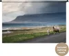 MuchoWow® Wandteppich Wandbehang Schaf - Lamm - Sturm Produktbild-Vorschau 1