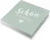 itenga 20x Serviette Schön dass du da bist eukalyptus Produktbild-Vorschau 1