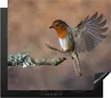 KitchenYeah© Herdabdeckplatte Rotkehlchen - Fliegen - Produktbild-Vorschau 1