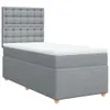 vidaXL Boxspringbett mit Matratze Hellgrau 80x200 cm Stoff Produktbild-Vorschau 1