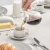 DOWAN 88ml Tasses à espresso en porcelaine avec soucoupes, Voir les images du produit 5