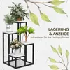 Metall Blumenregal 4 Etagen Indoor Outdoor 34x34x70 cm Produktbild-Vorschau 4