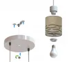 LUXOLAR - LED Pendelleuchte 2-flammig Creme/Gold E27 60W - Produktbild-Vorschau 8