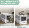 Toaleta pre mačky D31-061V00GY, odnímateľná spodná Náhľad obrázku produktu 7