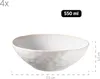 A single white bowl with a textured exterior is shown against a white background, with dimensions and capacity indicated. Produktbild-Vorschau