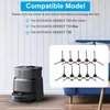A vacuum cleaner base station and a set of replacement side brushes are shown. Produktbild-Vorschau