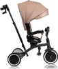 A beige and black Lionelo Tris Plus tricycle is shown against a white background. Podgląd zdjęcia produktu