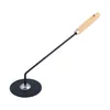 Pala da fuoco in ghisa. Manico in legno. Diametro 10 cm Anteprima dell’immagine prodotto 1