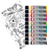 A set of 10 Marabu Window Color markers and a coloring sheet with garden-themed designs. Podgląd zdjęcia produktu