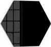 DEQORI Magnettafel Glas 55x48 cm 6-eckig 'Schwarz' Produktbild-Vorschau 1