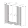 AX LIVING Armoire de rangement moderne Vespasia - Beige, Voir les images du produit 6