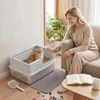PawHut Katzentoilette XL Edelstahl mit Deckel, hohe Produktbild-Vorschau 9
