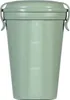 A single green food storage container with a lid and handles, shown from the front. Produktbild-Vorschau