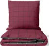 Renforce Bettwäsche Set 200x200 cm in Bordeaux Anthrazit Produktbild-Vorschau 1