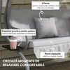 Outsunny Hollywoodschaukel 3-Sitzer Gartenschaukel mit Produktbild-Vorschau 7