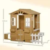Kinderspielhaus aus Holz Spielhaus Outdoor mit Tür, Fenster Produktbild-Vorschau 6